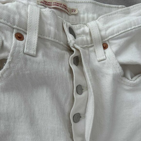 Levi’s Premium Ribcage Straight Ankle Off White Non-Stretch Button-Fly – US 27 - Picture 8 of 12